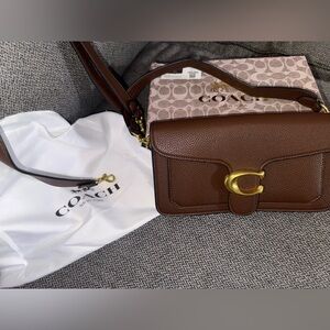 Coach Brown Crossbody Bag with Gold Accents